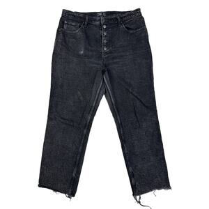 Abercrombie & Fitch - Ultra High Rise Straight Leg Jeans in Faded Black